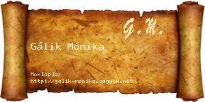 Gálik Mónika névjegykártya